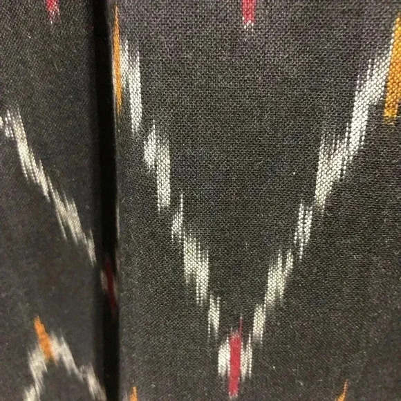 LOFT Strappy X-back V-neck, Lined,Side Zipper,black pattern Summer midi - Picture 6 of 10